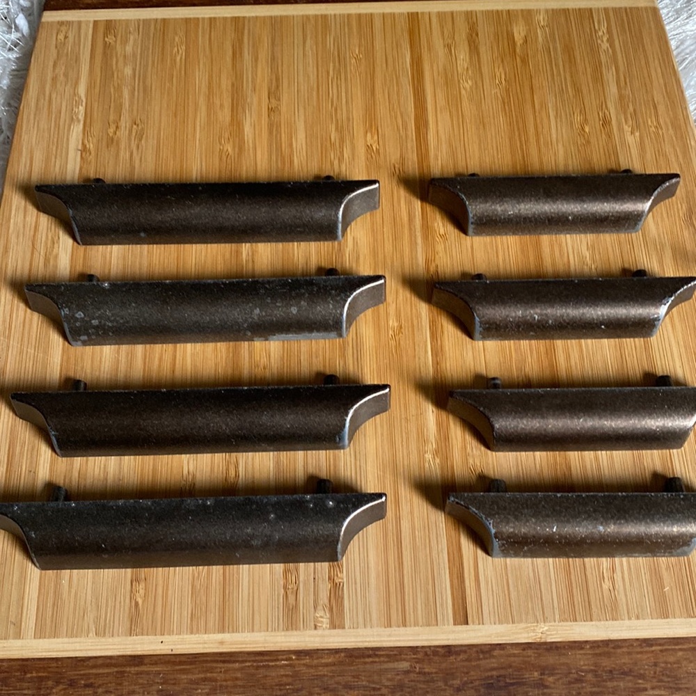 8 Piece DIY Bronze Colored Drawer Handles Pulls for Cabinets Dressers Armoire